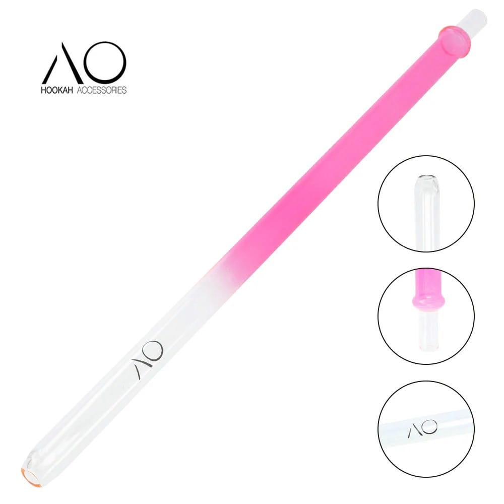 AO Glasmundstck Colored Round - Pink unter Shisha Schluche / Schlauch Mundstcke / AO Glas Mundstcke