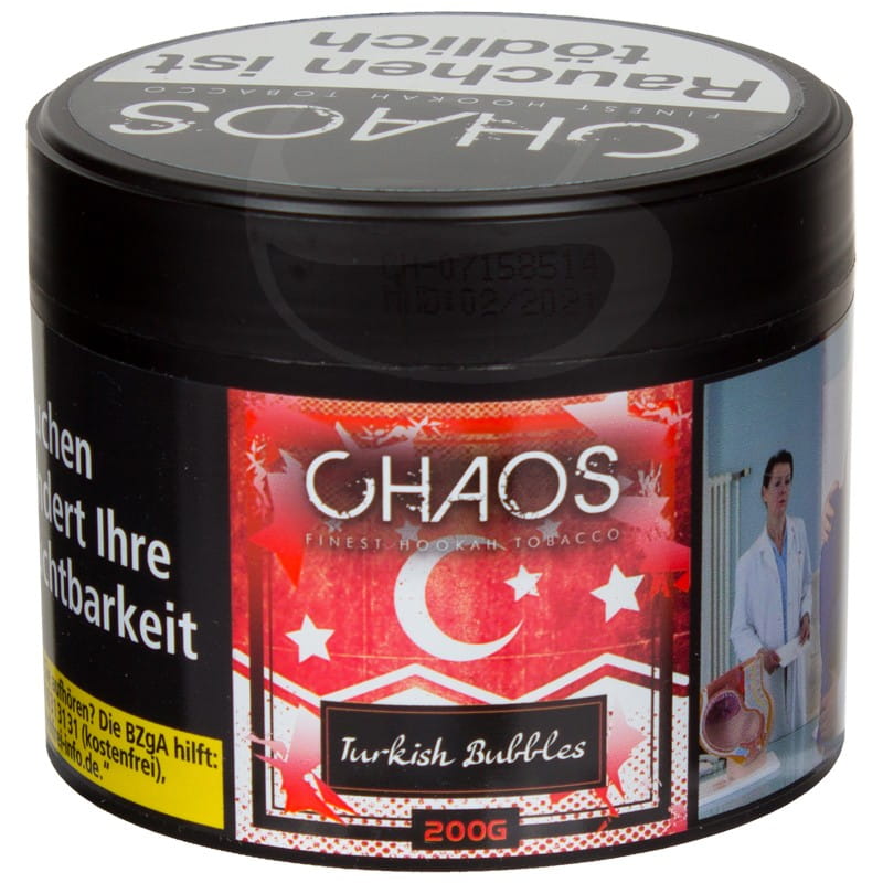 Chaos Tabak Turkish Bubbles 200 g Dose unter Shisha Tabak / Chaos Tabak