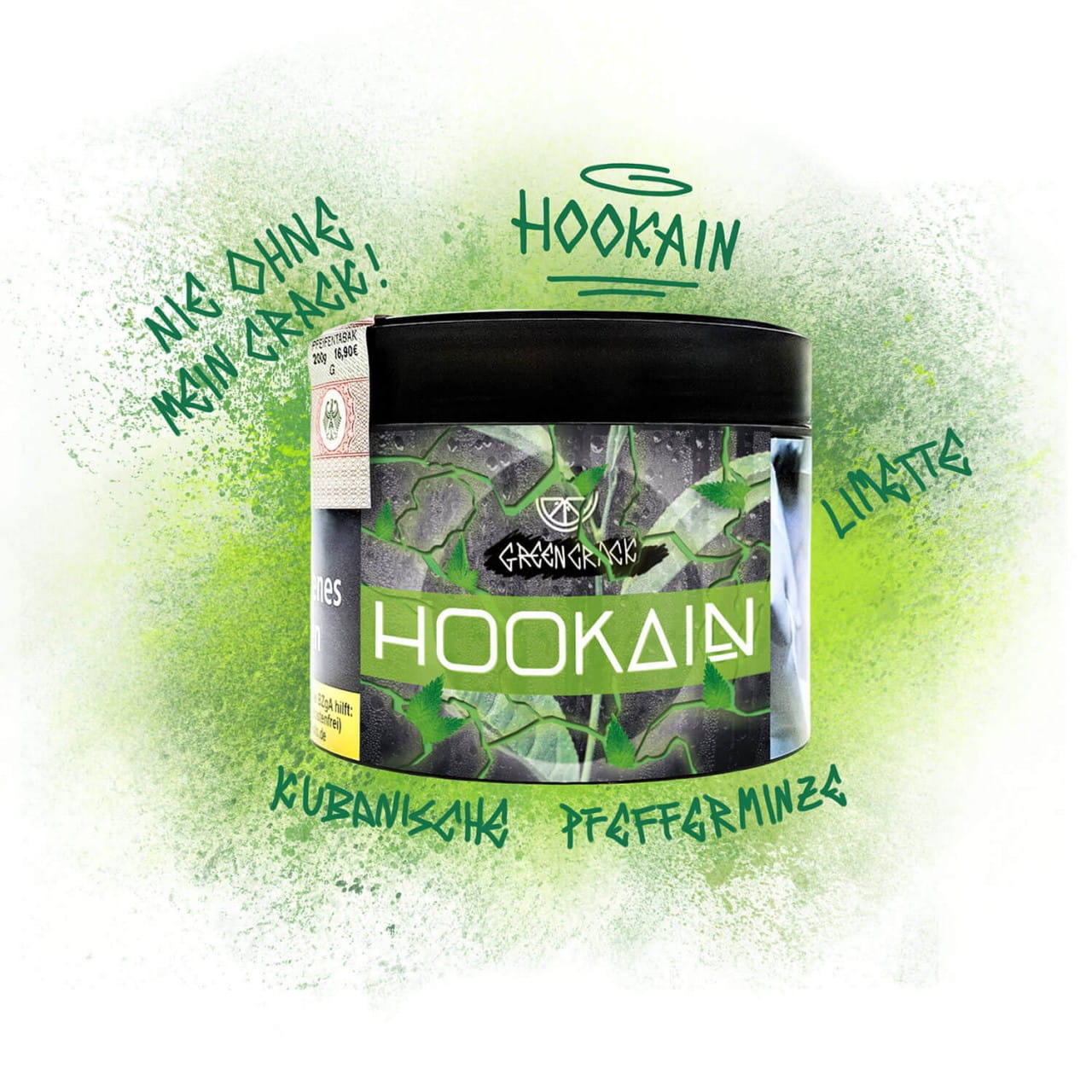 Hookain Tabak - Green Crack 200 g unter Shisha Tabak / Hookain Tabak