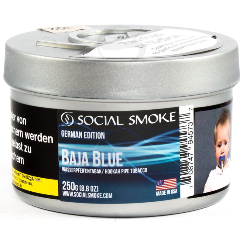 Social Smoke Tobacco - Baja Blue 200 g unter Shisha Tabak / Social Smoke