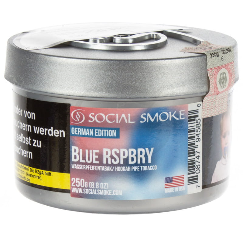 Social Smoke Tobacco - Blue Rspbry 200 g unter Shisha Tabak / Social Smoke
